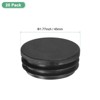 Unique Bargains Round Plastic Hole Plugs Patio Chairs Fences Metal Tubing Leg Cap Black - 3 of 4