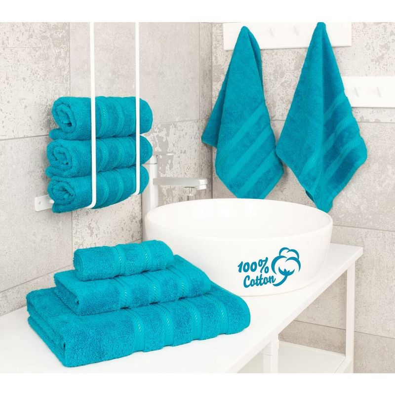 American Soft Linen Luxury 6 Piece Towel Set, 100% Cotton Soft Absorbent Bath Towels for Bathroom, 2 of 10
