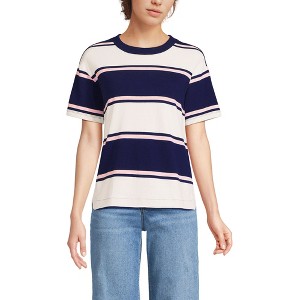 Lands' End Women's Short Sleeve Mariner T-Shirt - 1 of 4