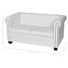 vidaXL Sofa Chesterfield Loveseat Settee for Living Room Artificial Leather - 4 of 4