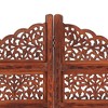 vidaXL Hand carved 4-Panel Room Divider 63"x65" Solid Mango Wood - 3 of 4
