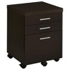 NicBex Mobile File Cabinet with Wheels,Modern Vertical Filing Cabinets with 3 Drawers ,Office Cabinet for Home, Office - 3 of 4