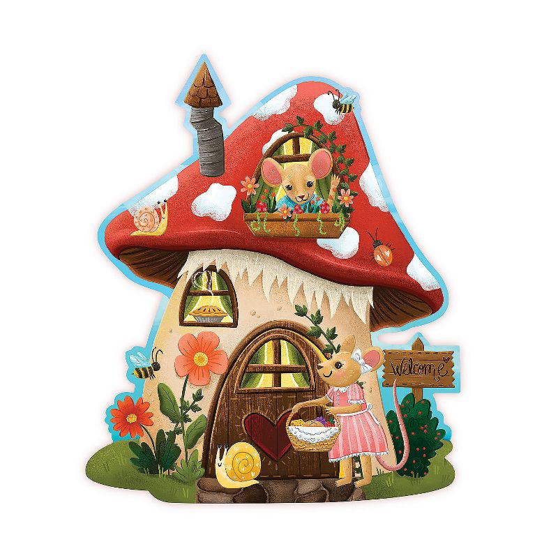 Peaceable Kingdom Giant Floor Puzzles with Uniquely Fun Shaped Pieces for Kids Ages 3+ Gifts for Girls and Boys - Mushroom House, 3 of 5