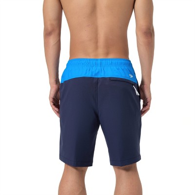 Мужские шорты Speedo Men's 9" Marina Swim Shorts - Sea Blue L: Mesh Liner, UPF 50+, Zippered Pocket — фото 2