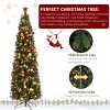 7.5ft Pencil Shape Automatic Tree Structure PVC Material 1090 Round Heads 350 Lights Warm Color With Colorful 10 Modes, Christmas Tree Green - 4 of 4