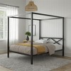 DHP Remna Queen Metal Canopy Bed, Black - 3 of 4