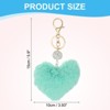 Unique Bargains Metal Alloy Soft Durable Artificial Cute Puff Ball Keychain 1 Pc - 2 of 4