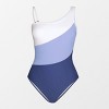 Women's Color Block One Shoulder One Piece Swimsuit -Cupshe - 4 of 4