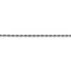Black Bow Jewelry 2.25mm 10k White Gold D/C Quadruple Rope Chain Anklet - 2 of 4