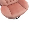 Kumasinova Modern Accent Chair with Ottoman,Plush Velvet Living Room Chair,Comfy Reading Chair & Footstool,Bedroom Chairs for Adults - 4 of 4