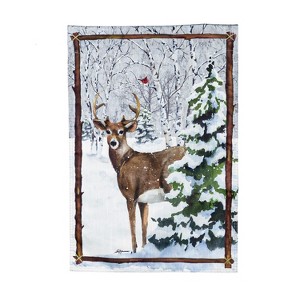 Evergreen Winter's Whisper Garden Strie Flag - 1 of 4