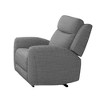 Royal Hampton Manual Recliner Chair, Contour Armrests, Solid Wood, Gray Polyester - 3 of 4