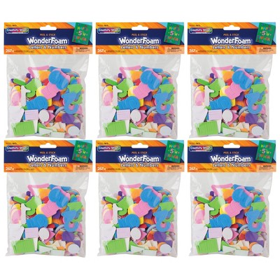 Creativity Street® WonderFoam Peel & Stick Letters & Numbers, Assorted Colors & Sizes, 267 Pieces Per Pack, 6 Packs