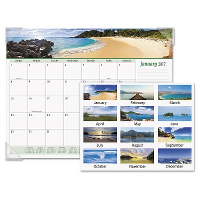 At A Glance Seascape Panoramic Desk Pad 22 X 17 2018 Target
