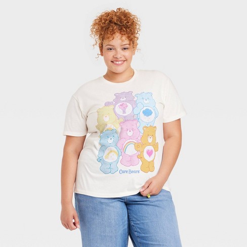 Women s Care Bears Short Sleeve Graphic T shirt Off white 2x Target