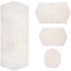 Waterford Collection Cotton Tufted Set of 4 Bath Rug Set - Home Weavers - 2 of 4