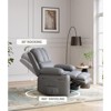 22" Rocker Swivel Recliner Chair - Thick 1.5X Sponge Cushion, Side Pocket & Cup Holder, Lazy Recliner for Living Room, Bedroom, Nursery - 4 of 4