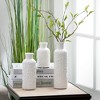 Set of 3 Ceramic Bud Vase 10", 7.5" & 5.5" White - 3 of 4