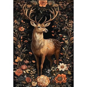 Fulvari Christmas Reindeer Journey Print Non-Slip Rubber Backing Indoor Area Rug Holiday Home Decor for Living Room Bedroom Bathroom - 1 of 4