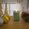 7" HGTV LED Real Motion Flameless Green Candle Warm White Lights - National Tree Company - 2 of 4