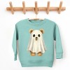 Watercolor Ghost Bear - Kids Toddler Sweatshirt and Kids Youth Sweatshirt - 2 of 2