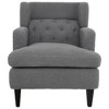 TOAOTBNBO Teddy Fabric Accent Chair with Classic Tufted Design, Upholstered Armchair with Curved Backrest Leisure Sofa Chair for Bedroom - 2 of 4