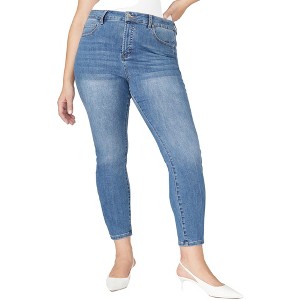 ELOQUII Women's Plus Size The Morgan Super Stretch Skinny Leg Jean - 1 of 4