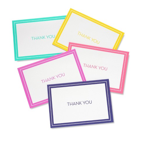 Thank You Card, Thank You Note, Note Card, Gratitude Card, Grateful Cards, Watercolor,  Cards With Envelopes, Magenta and Blue 