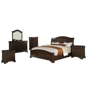 6pc King Conley Panel Bedroom Set Cherry - Picket House Furnishings