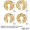 4-piece thick clip-on earring set, no piercing required, women's gold C-shaped clip-on earrings, jewelry gift. - 4 of 4