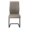 Monarch Specialties Dining Chair Set Of 2 Side Upholstered Kitchen Dining Room Fabric Metal Beige Black Contemporary Modern - 3 of 4
