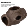 Unique Bargains 4.76x3.27x2.40 Inches Resin Aquarium Hideaway Rock Cave Fish Tank Decoration Brown - 3 of 4