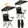 UBSSO Folding Camping Chair With Reinforced Shade Canopy Comfortable Wide Seat With Cup Holder And Side Pocket Portable Outdoor Chair - 3 of 4