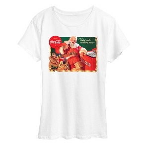 Women's - Coca-Cola - Vintage Santa Claus Ice Cold Short Sleeve Graphic T-Shirt - 1 of 4