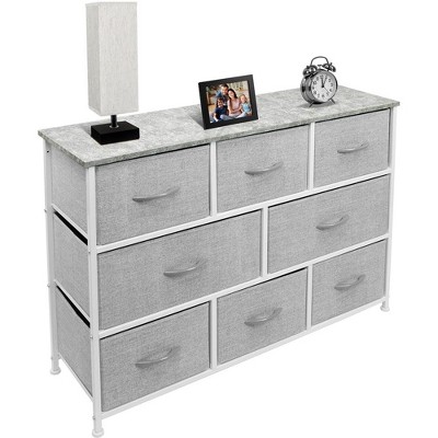 Sorbus 8 Drawers Chest Dresser Gray Target