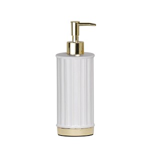 Panache Lotion and Soap Dispenser - Nu Steel: Resin, 8" Height, Spot Clean, 6 oz Volume, Bathroom Accessory - 1 of 4