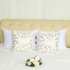 PiccoCasa Decorative Durable Bronzing Flannelette Floral Print Pillowcases - 3 of 4
