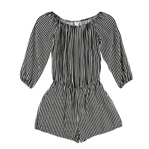 bar III Womens Striped Romper Jumpsuit - 1 of 2