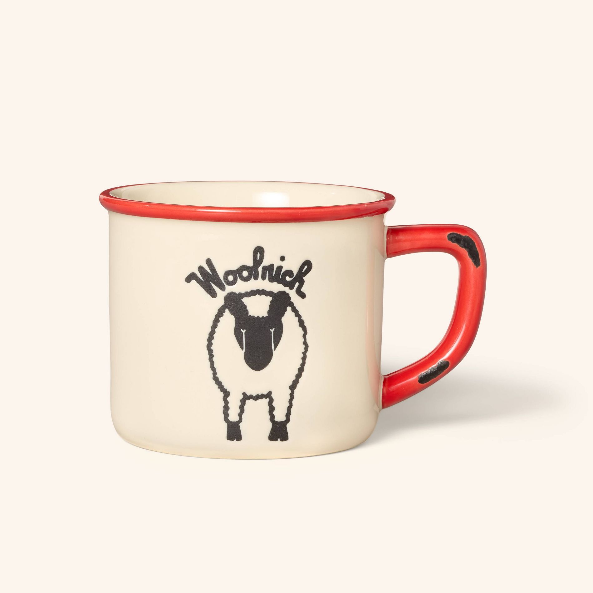 13.92 fl oz Ceramic Sheep Mug Cream - Woolrich x Target