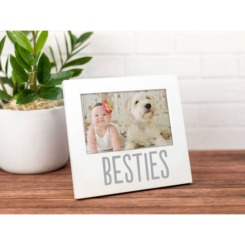Pearhead Baby and Friend Besties Frame - White 4&#34;x6&#34;, 2 of 4