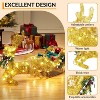 TackView Gold Reindeer and Sleigh Set for Christmas decorations, Metal Frame Christmas Elk Ornaments, Iron Xmas Centerpiece for Home Decor - 4 of 4