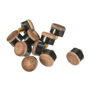 Unique Bargains Snooker Billiard Screw-on Pool Stick Cue Tips 10 Pcs - 1 of 4