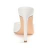 Journee Collection Womens Marlowe Tru Comfort Foam Open Toe High Stiletto Pumps White 8.5 - 3 of 4