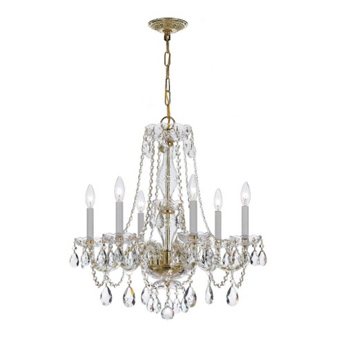 Crystorama Lighting Traditional Crystal 6 - Light Chandelier in  Polished Brass - image 1 of 2