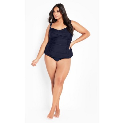 Avenue Women's Plus Size Twist Tankini Top