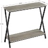 Long Narrow Console Table,  Entryway Table with Storage Shelf, Behind Couch or Hallway, Farmhouse & Industrial - 3 of 4