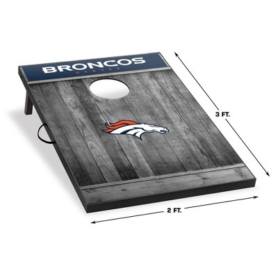 Denver Broncos Gray MDF Cornhole Board Set with Bean Bags