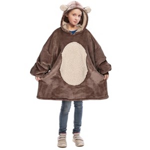 Catalonia Wearable Hoodie Blanket Sweatshirt, Oversized Comfortable Hooded Pullover Jacket for 7-16 yr Teens Youth Kids, Gift Idea - 1 of 4