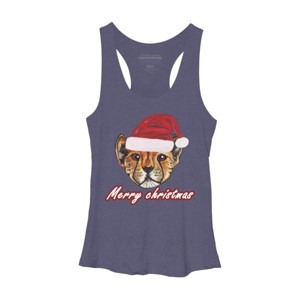 Women's Design By Humans Christmas cheetah By susserain Racerback Tank Top - 1 of 3