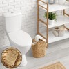 Casafield Toilet Paper Roll Holder Storage Basket with Wood Bar, Woven Water Hyacinth Wicker Bathroom Tissue Storage Organizer - 2 of 4